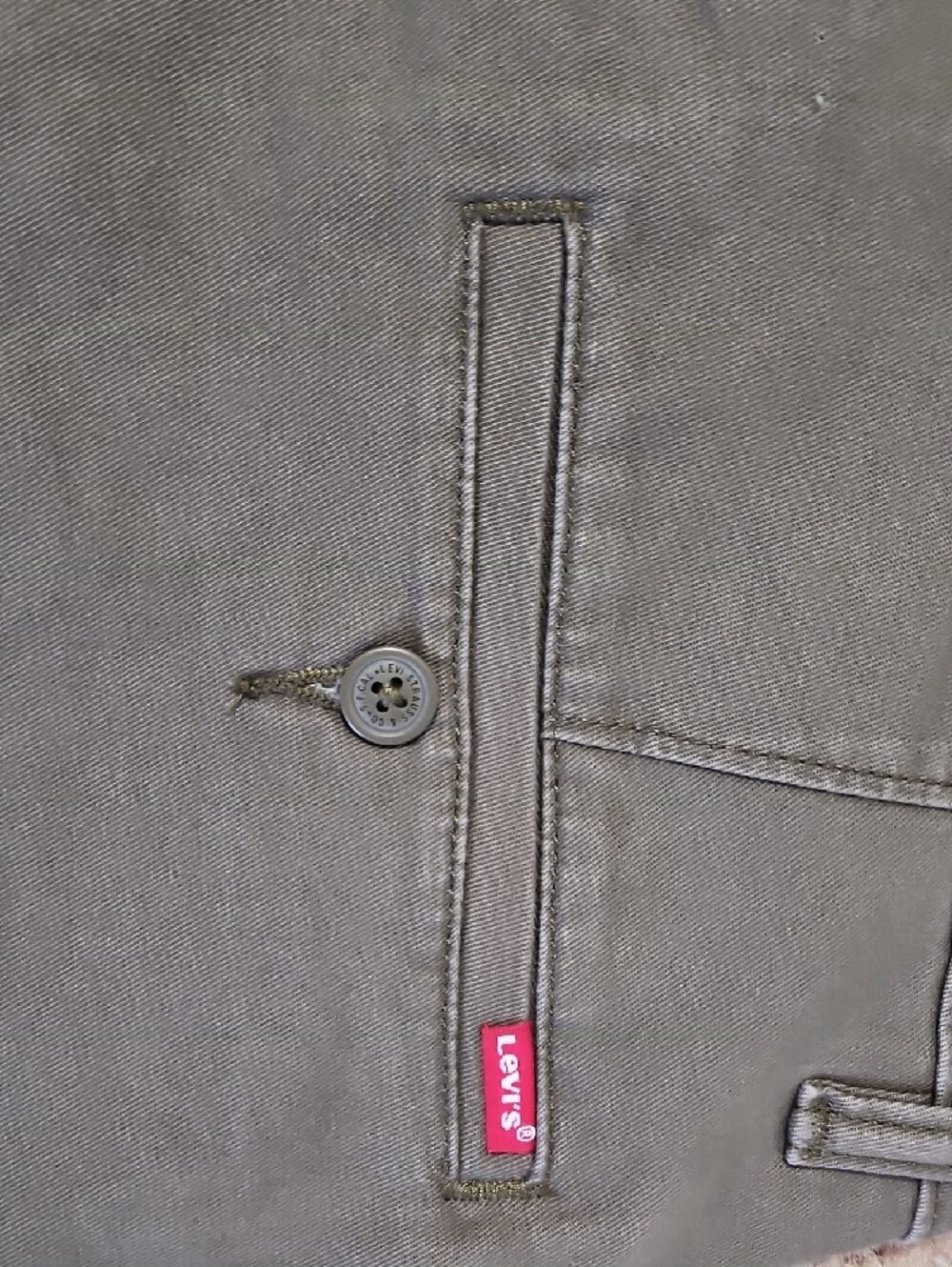 Levi's Olive Green XX Chino Pants 34x34 - Picture 3 of 5